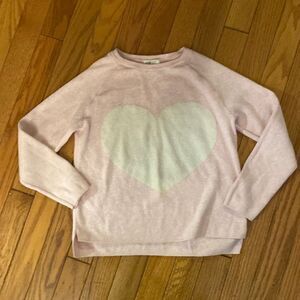 H&M pink and white girls sweater size 6-8Y